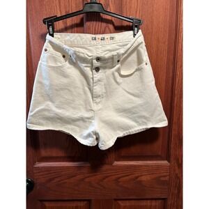 Vintage‎ 90s CB White Denim Shorts High Waist Casual Summer Womens Size 9/10